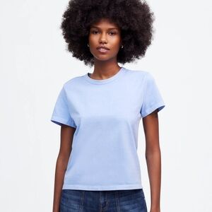 Madewell periwinkle blue Cotton Perfect Crewneck Tee